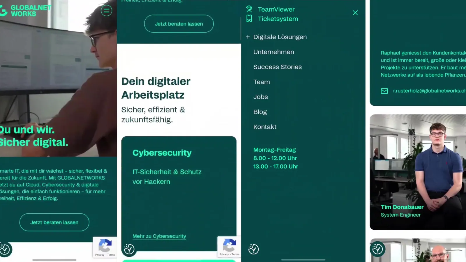 Navigation und Komponenten im Einsatz – Globalnetworks
