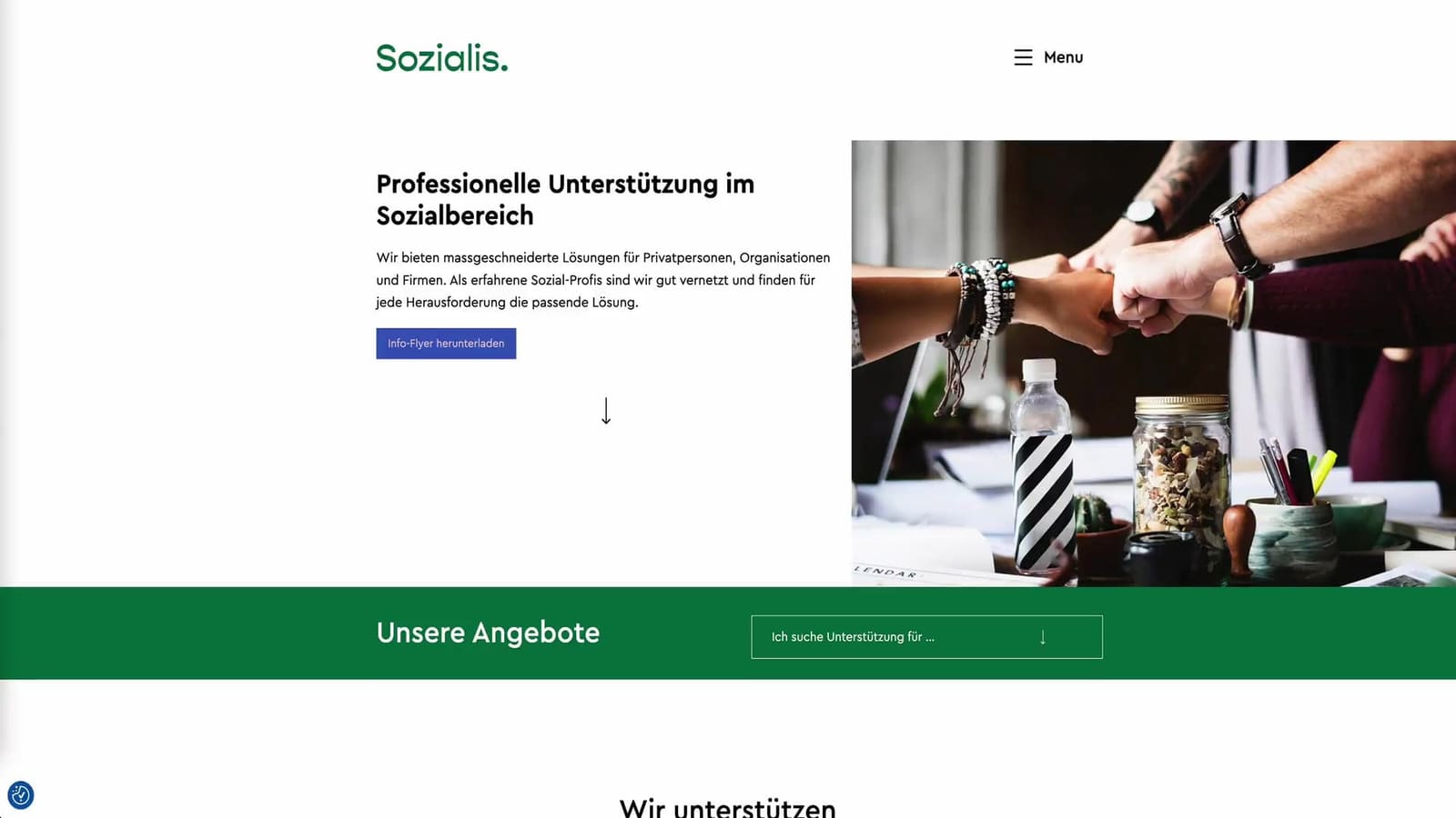 Navigation und Komponenten im Einsatz – Sozialis